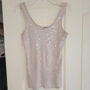 Express sequin tank top